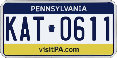 PA license plate KAT0611
