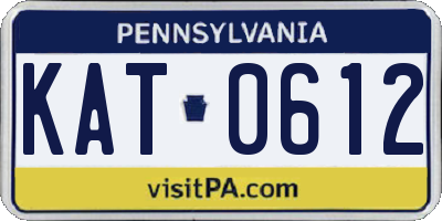 PA license plate KAT0612