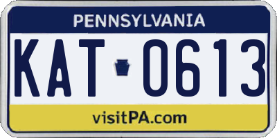 PA license plate KAT0613