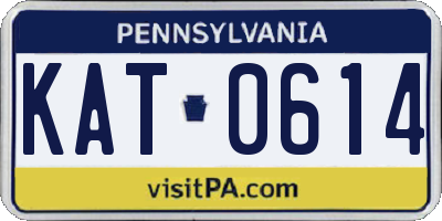 PA license plate KAT0614