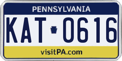 PA license plate KAT0616