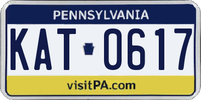 PA license plate KAT0617