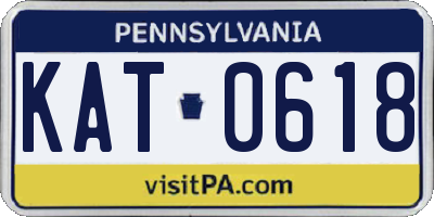 PA license plate KAT0618