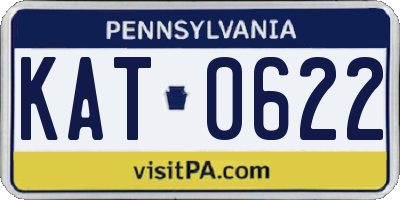 PA license plate KAT0622