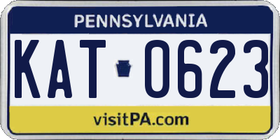 PA license plate KAT0623