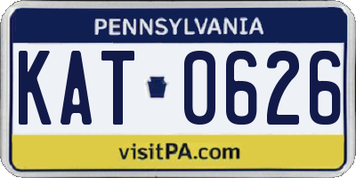 PA license plate KAT0626