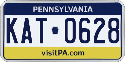 PA license plate KAT0628