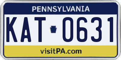 PA license plate KAT0631