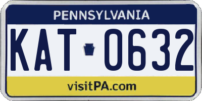 PA license plate KAT0632