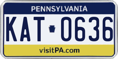 PA license plate KAT0636
