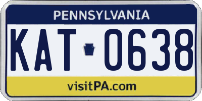 PA license plate KAT0638