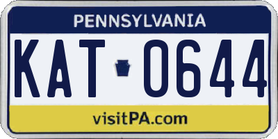PA license plate KAT0644