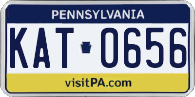 PA license plate KAT0656