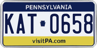 PA license plate KAT0658