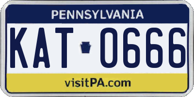 PA license plate KAT0666