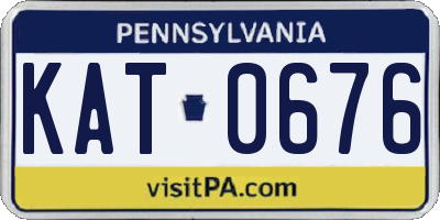 PA license plate KAT0676