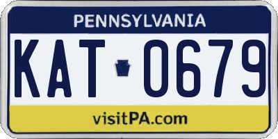 PA license plate KAT0679