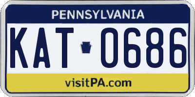 PA license plate KAT0686