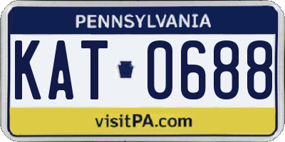 PA license plate KAT0688