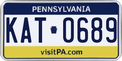 PA license plate KAT0689