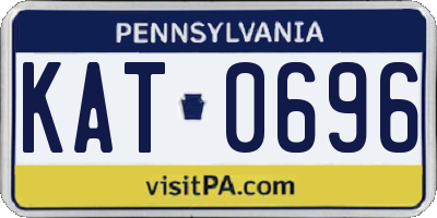 PA license plate KAT0696