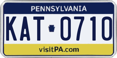 PA license plate KAT0710