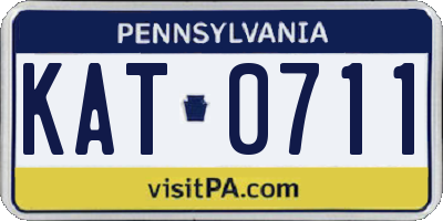 PA license plate KAT0711