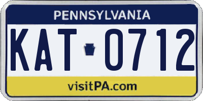 PA license plate KAT0712