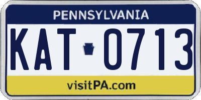 PA license plate KAT0713
