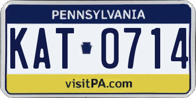 PA license plate KAT0714
