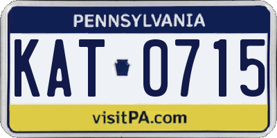 PA license plate KAT0715