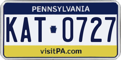 PA license plate KAT0727
