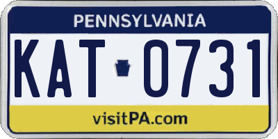 PA license plate KAT0731