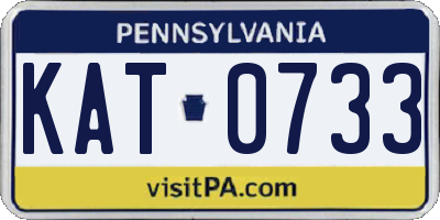 PA license plate KAT0733