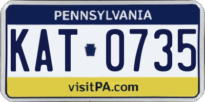 PA license plate KAT0735