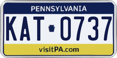 PA license plate KAT0737