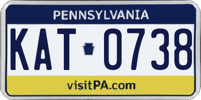 PA license plate KAT0738