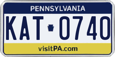 PA license plate KAT0740