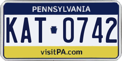 PA license plate KAT0742