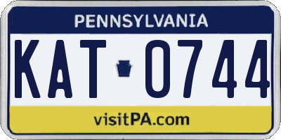 PA license plate KAT0744