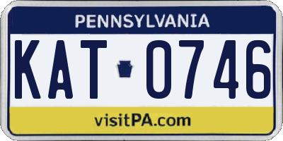 PA license plate KAT0746