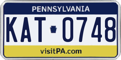 PA license plate KAT0748