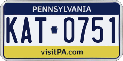 PA license plate KAT0751