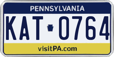 PA license plate KAT0764