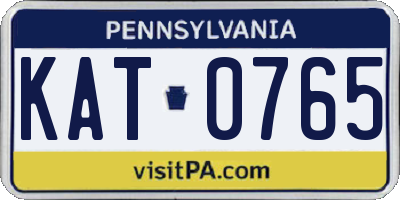PA license plate KAT0765