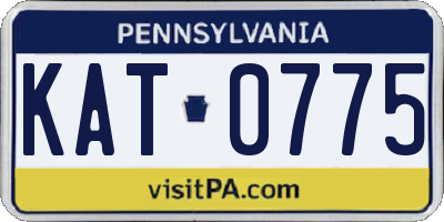 PA license plate KAT0775
