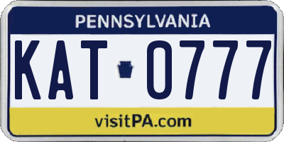PA license plate KAT0777