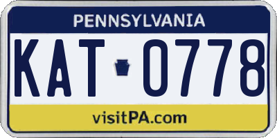 PA license plate KAT0778