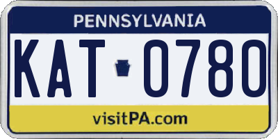PA license plate KAT0780