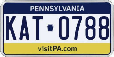 PA license plate KAT0788